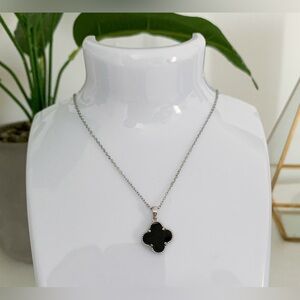 Stainless Steel Reversible Clover necklace